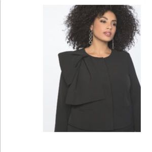 Bow detail crop blazer